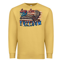 Antique Gold Long live freedom 4th of july Premium Sweatshirt - CowGirlArtShop