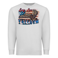Dove Grey Long live freedom 4th of july Premium Sweatshirt - CowGirlArtShop