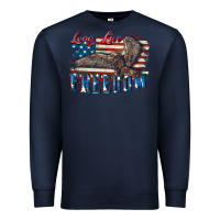 Navy Long live freedom 4th of july Premium Sweatshirt - CowGirlArtShop