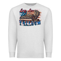 Oatmeal Heather Long live freedom 4th of july Premium Sweatshirt - CowGirlArtShop