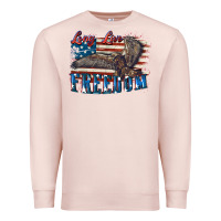 Pale Pink Long live freedom 4th of july Premium Sweatshirt - CowGirlArtShop