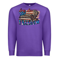 Purple Long live freedom 4th of july Premium Sweatshirt - CowGirlArtShop