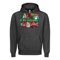 Charcoal Heather family christmas 2024 Zipper Hoodie - texasbilliewilder