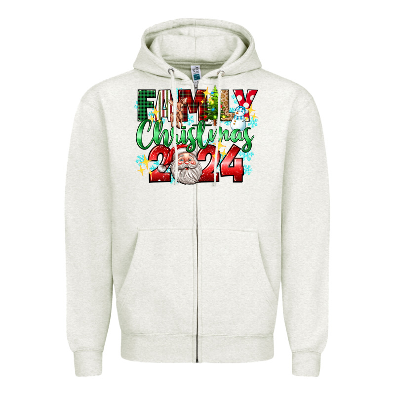 Family Christmas 2024 Zipper Hoodie by texasbilliewilder | Teevron