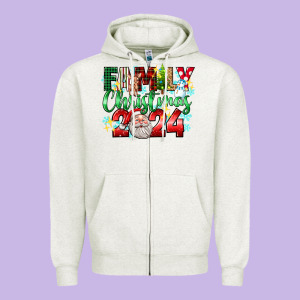 Family Christmas 2024 Zipper Hoodie Designed By Texasbilliewilder