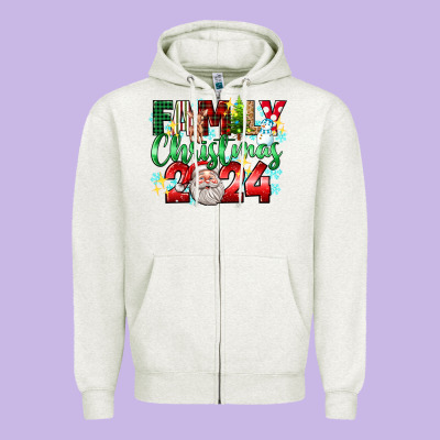 Family Christmas 2024 Zipper Hoodie Designed By Texasbilliewilder