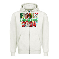 Oatmeal Heather family christmas 2024 Zipper Hoodie - texasbilliewilder