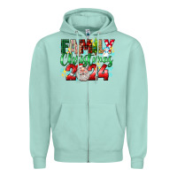 Seafoam family christmas 2024 Zipper Hoodie - texasbilliewilder
