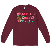Burgundy little miss preschool Long Sleeve Tee - BundleAndBundleShop