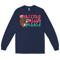 Navy little miss preschool Long Sleeve Tee - BundleAndBundleShop