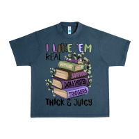 Midnight Navy i like them real thick and juicy books Urban Heavy Tee - MaliasSmallBusiness