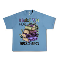 Pebble Blue i like them real thick and juicy books Urban Heavy Tee - MaliasSmallBusiness
