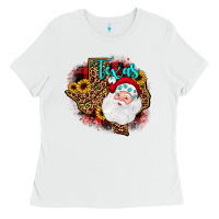 Santa Texas Map Ladies Tee | Teevron