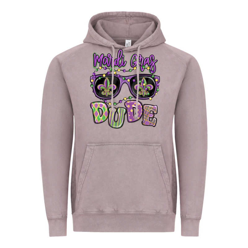 Mardi Gras Dude Vintage Hoodie by MaliasSmallBusiness | Teevron