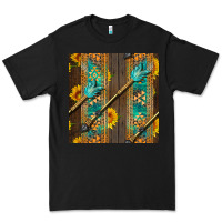 Black aztec and sunflowers Premium Tee - BundleAndBundleShop