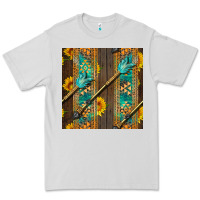 Dove Grey aztec and sunflowers Premium Tee - BundleAndBundleShop