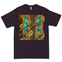 Plum aztec and sunflowers Premium Tee - BundleAndBundleShop