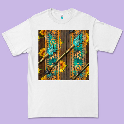 Aztec And Sunflowers Premium Tee Designed By Bundleandbundleshop