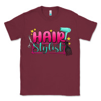 Burgundy hair stylist Classic Tee - MaliasSmallBusiness