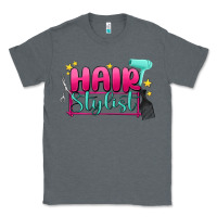 Charcoal Heather hair stylist Classic Tee - MaliasSmallBusiness