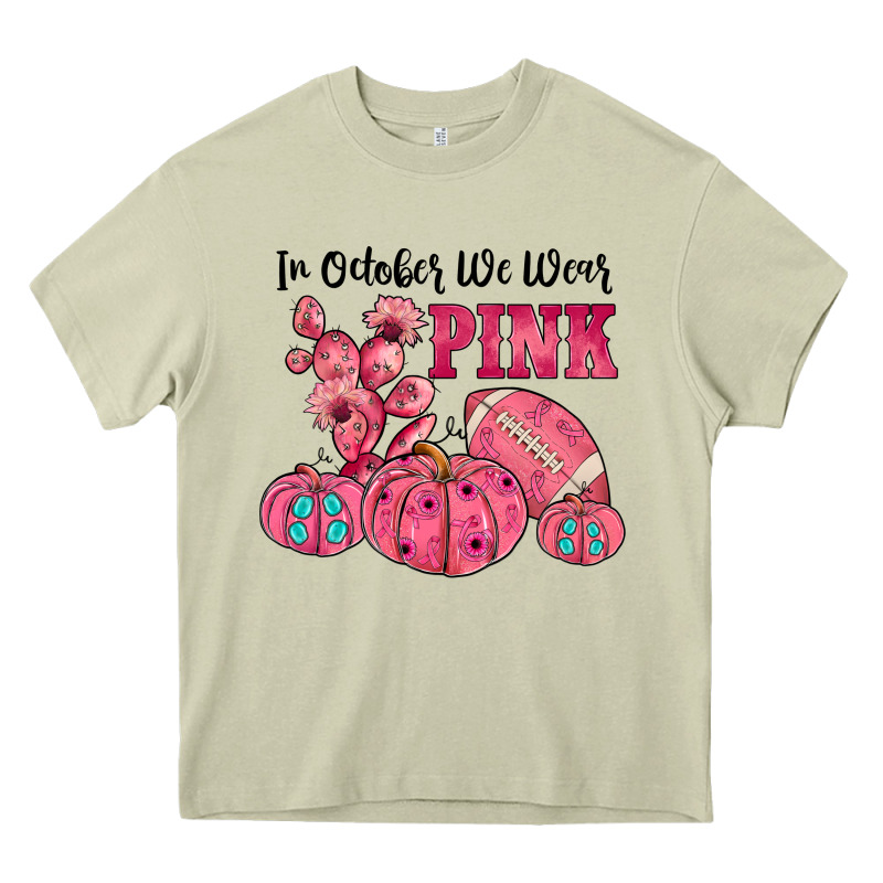 In October We Wear Pink Heavy Core Tee by JahusDesignShop | Teevron