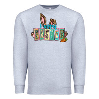 Heather Grey Happy Easter Easter Day Premium Sweatshirt - CowGirlArtShop