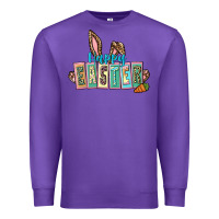 Purple Happy Easter Easter Day Premium Sweatshirt - CowGirlArtShop