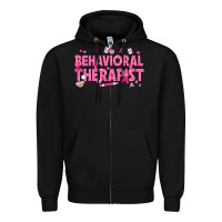 Black Breast Cancer behavioral therapist Zipper Hoodie - texasbilliewilder
