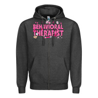 Charcoal Heather Breast Cancer behavioral therapist Zipper Hoodie - texasbilliewilder