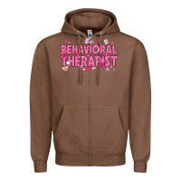 Chestnut Breast Cancer behavioral therapist Zipper Hoodie - texasbilliewilder
