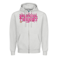 Dove Grey Breast Cancer behavioral therapist Zipper Hoodie - texasbilliewilder
