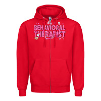 Red Breast Cancer behavioral therapist Zipper Hoodie - texasbilliewilder