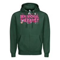 Sports Green Breast Cancer behavioral therapist Zipper Hoodie - texasbilliewilder