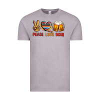 Vintage Zinc peace love beer Vintage Tee - NancyCooperArtShop