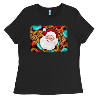 Black santa background Ladies Tee - JahusDesignShop