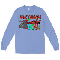 Colony Blue birthday boy 4 Long Sleeve Tee - BundleAndBundleShop
