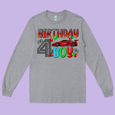 Birthday Boy 4 Long Sleeve Tee Designed By Bundleandbundleshop