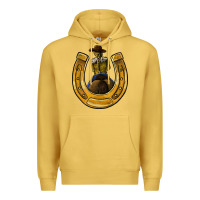 Antique Gold horseshoe and cowgirl Premium Hoodie - JahusDesignShop