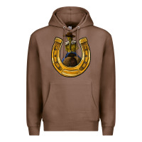 Chestnut horseshoe and cowgirl Premium Hoodie - JahusDesignShop