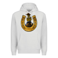 Dove Grey horseshoe and cowgirl Premium Hoodie - JahusDesignShop