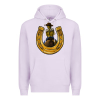 Lilac horseshoe and cowgirl Premium Hoodie - JahusDesignShop
