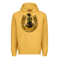 Mustard horseshoe and cowgirl Premium Hoodie - JahusDesignShop