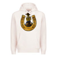 Pale Pink horseshoe and cowgirl Premium Hoodie - JahusDesignShop