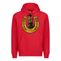 Red horseshoe and cowgirl Premium Hoodie - JahusDesignShop