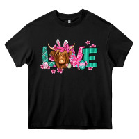 Black love easter floral longhaired cow Heavy Core Tee - Jasminsmagicworld