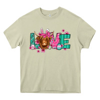 Mossy love easter floral longhaired cow Heavy Core Tee - Jasminsmagicworld