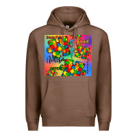 Chestnut autism puzzle piece Premium Hoodie - CowGirlArtShop