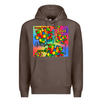 Coffee autism puzzle piece Premium Hoodie - CowGirlArtShop
