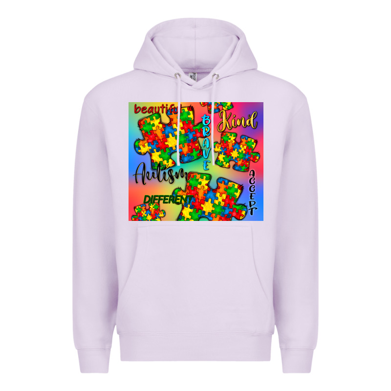 Autism Puzzle Piece Premium Hoodie by CowGirlArtShop | Teevron