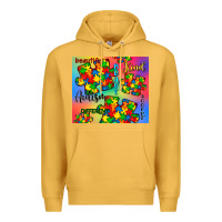 Mustard autism puzzle piece Premium Hoodie - CowGirlArtShop